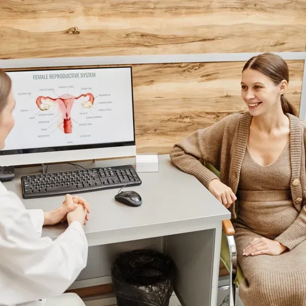 A patient in consultation at the practice